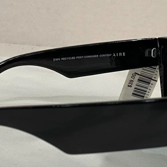 Aire Haedus Oversized Square Cat-Eye Sunglasses Black Smoke Mono NWT - Picture 15 of 15